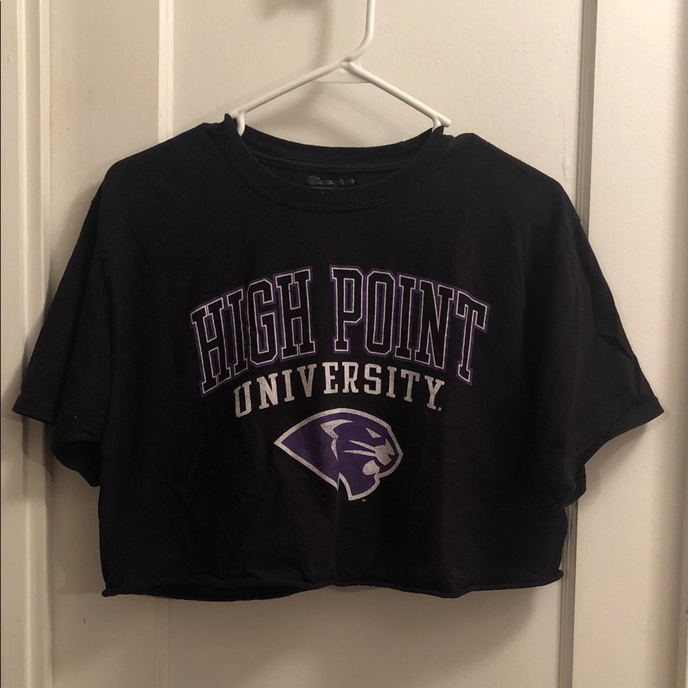 Champion High Point University Black Crop Top